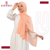 Chiffon Plain Scarf - Peach